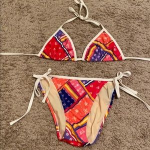 Cute colorful multi-pattern bathing suit!!